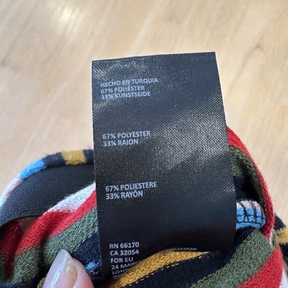 Urban Outfitters Striped Elastic Pull On Wide Leg Cropped Multi Pants Size Small - Picture 9 of 12